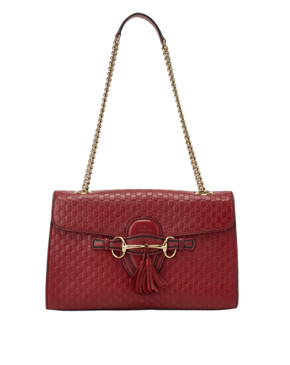 Medium Emily, &pound;650, Handbags, Red, Leather, Front view